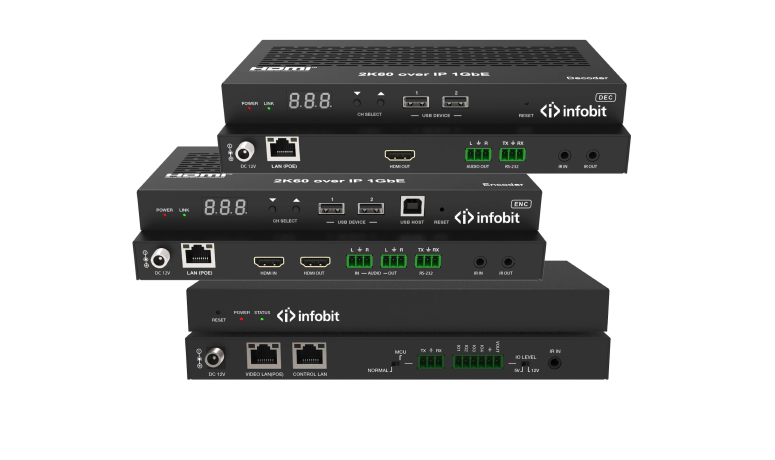 Infobit, iSwitch 265T, Передатчик HDMI 4K H.265 AV через IP, кодер, 1920x1200@ 60 Гц, Tx